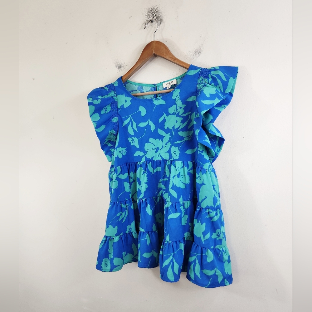 Umgee Floral Tiered Baby Doll Top